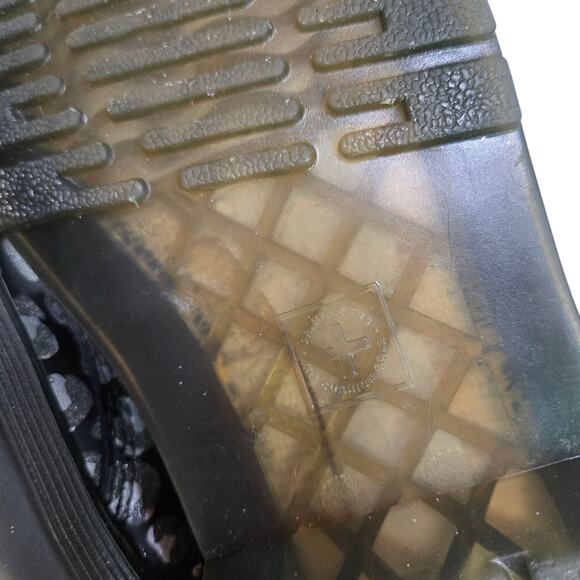 Dr Martens Leopard Hydro Combat Boot Black Skulls Metallic Leather Ankle Girls 4 - Picture 10 of 15